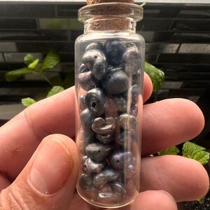 Iridescent Freshwater Pearl Nugget Beads in Glass Vial